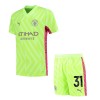 Officiële Voetbalshirt + Korte Broek Doelman Manchester City Ederson Derde 2023-24 - Kids